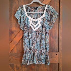 Wrangler Rock 47 Semi Sheer Blouse Size XXL